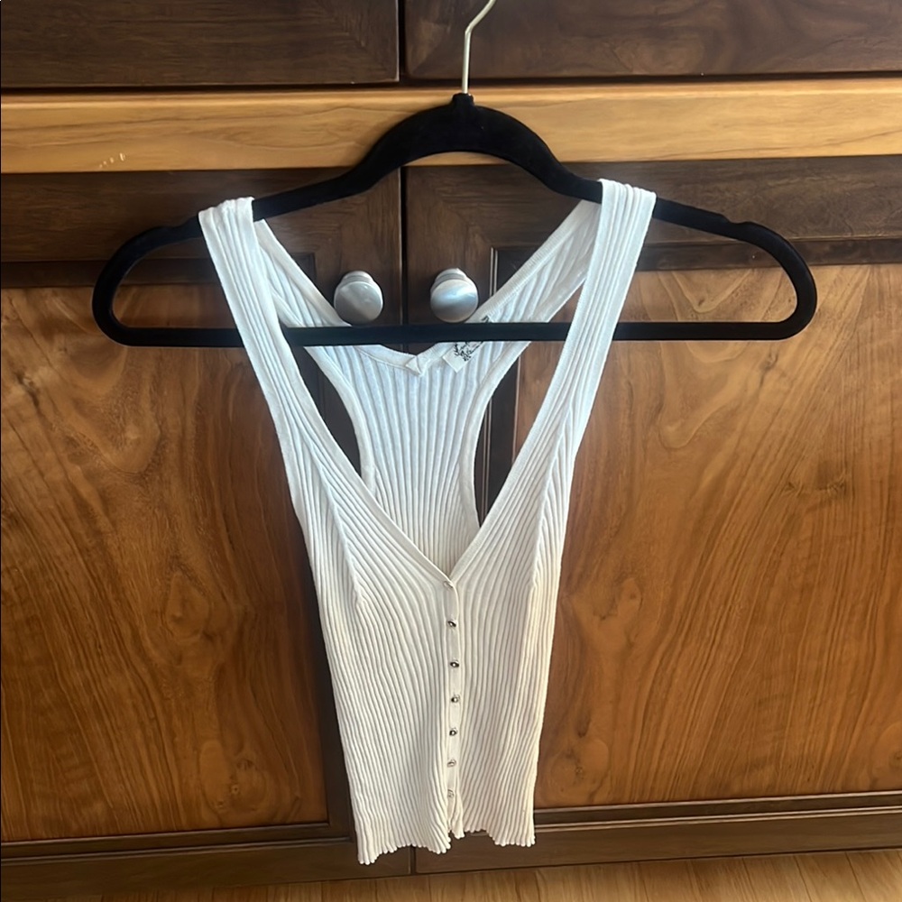 Free People Ribbed Razor Backless Tank Top